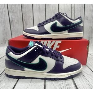 Nike Dunk Low Chenille Swoosh Grand Purple Men's Size 8 DQ7683-100